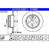 Ate Bromsskiva Power Disc 24.0310-0202.1, 1 Stycke