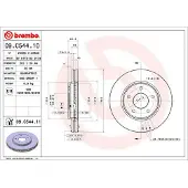 Brembo Bromsskiva 09C54411 fram, ventilerad, 1 Stycke