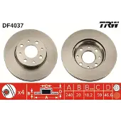 TRW Bromsskiva DF4037 fram, ventilerad, 1 Stycke