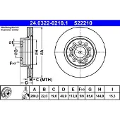 Ate Bromsskiva PowerDisc 24.0322-0210.1, 1 Stycke