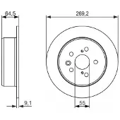 Bosch Bromsskiva 0 986 479 336 bak, full, 1 Stycke