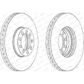 FERODO Bromsskiva FCR329A, 1 Stycke