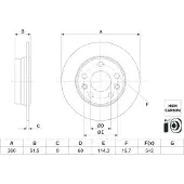 Bosch Bromsskiva 0 986 479 H61, 1 Stycke