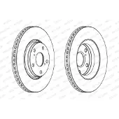 FERODO Bromsskivor DDF1756C fram, ventilerad, 2 Stycke