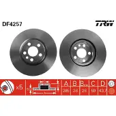 TRW Bromsskiva DF4257 fram, ventilerad, 1 Stycke