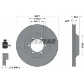 Textar Bromsskiva 92149400 fram, ventilerad, 1 Stycke