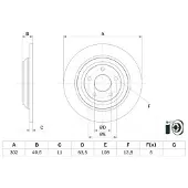 Bosch Bromsskiva 0 986 479 F79 bak, full, 1 Stycke