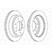 FERODO Bromsskivor DDF1385C bak, ventilerad, 2 Stycke