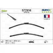 Valeo 580/450 SLOTINU komplett VF816 SILENCIO FLAT