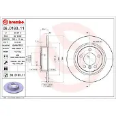 Brembo Bromsskiva 08D18011 bak, full, höggradigt förkolnad, 1 Stycke