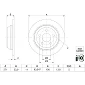 Bosch Bromsskiva 0 986 479 H55, 1 Stycke