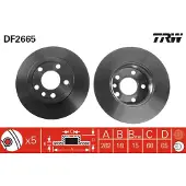 TRW Bromsskiva DF2665 fram, full, 1 Stycke
