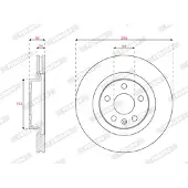 FERODO Bromsskiva DDF3036C, 2 Stycke