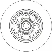TRW Bromsskiva SINGLE DF6549BS, 1 Stycke