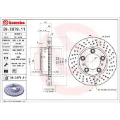 Brembo Bromsskiva 09.C879.11, 1 Stycke