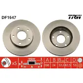 TRW Bromsskiva DF1647 fram, ventilerad, 1 Stycke