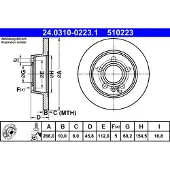Ate Bromsskiva PowerDisc 24.0310-0223.1, 1 Stycke