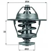 MAHLE ORIGINAL Termostat, kylvätska TX 53 85D