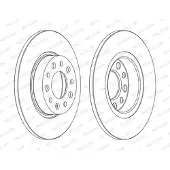 FERODO Bromsskivor DDF1450C bak, full, 2 Stycke