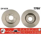 TRW Bromsskiva DF4839 fram, ventilerad, 1 Stycke
