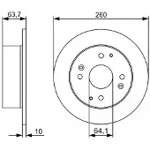Bosch Bromsskiva 0 986 479 504 bak, full, 1 Stycke