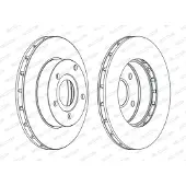 FERODO Bromsskivor DDF1169C fram, ventilerad, 2 Stycke