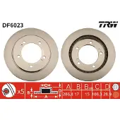 TRW Bromsskiva DF6023 fram, ventilerad, 1 Stycke