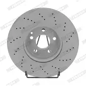 FERODO Bromsskiva DDF2054C-1 fram, ventilerad, perforerad, 1 Stycke