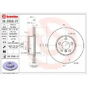 Brembo Bromsskiva 09D33821 fram, ventilerad, höggradigt förkolnad, 1 Stycke