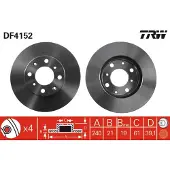 TRW Bromsskiva DF4152 fram, ventilerad, 1 Stycke