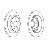 FERODO Bromsskivor DDF1813C bak, full, 2 Stycke