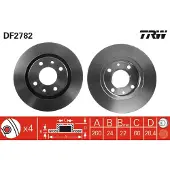 TRW Bromsskiva DF2782 fram, ventilerad, 1 Stycke