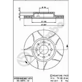 Brembo Bromsskiva Max 09.5870.75, fram, slits, ventilerad, 1 Stycke