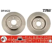 TRW Bromsskiva LUC DF4422 bak, full, 1 Stycke