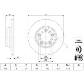 Bosch Bromsskiva 0 986 479 J72, 1 Stycke