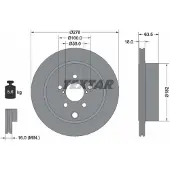 Textar Bromsskiva 92278503 bak, ventilerad, 1 Stycke