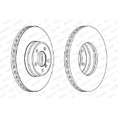 FERODO Bromsskiva DDF1411C-1 fram, ventilerad, 1 Stycke