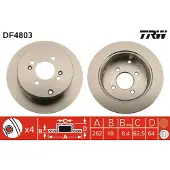 TRW Bromsskiva DF4803 bak, full, 1 Stycke