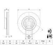 Bosch Bromsskiva 0 986 479 J33, 1 Stycke