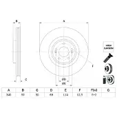 Bosch Bromsskiva 0 986 479 G93, 1 Stycke