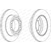 FERODO Bromsskiva FCR340A, 1 Stycke