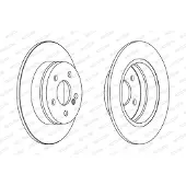 FERODO Bromsskivor DDF1689C bak, full, 2 Stycke