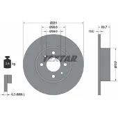 Textar Bromsskiva 92034203 bak, full, 1 Stycke