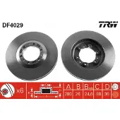 TRW Bromsskiva DF4029 fram, ventilerad, 1 Stycke