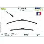 Valeo Torkarblad Silencio 577964, 600/500mm, Front, 2 Stycke