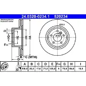 Ate Bromsskiva PowerDisc 24032002341 ATE