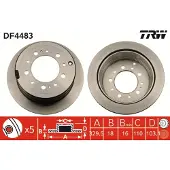 TRW Bromsskiva DF4483 bak, ventilerad, 1 Stycke
