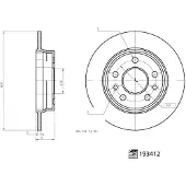 FEBI BILSTEIN Bromsskiva 193412, 1 Stycke