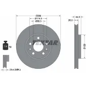 Textar Bromsskiva 92300703 fram, ventilerad, 1 Stycke