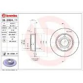 Brembo Bromsskiva 8908411 bak, full, 1 Stycke